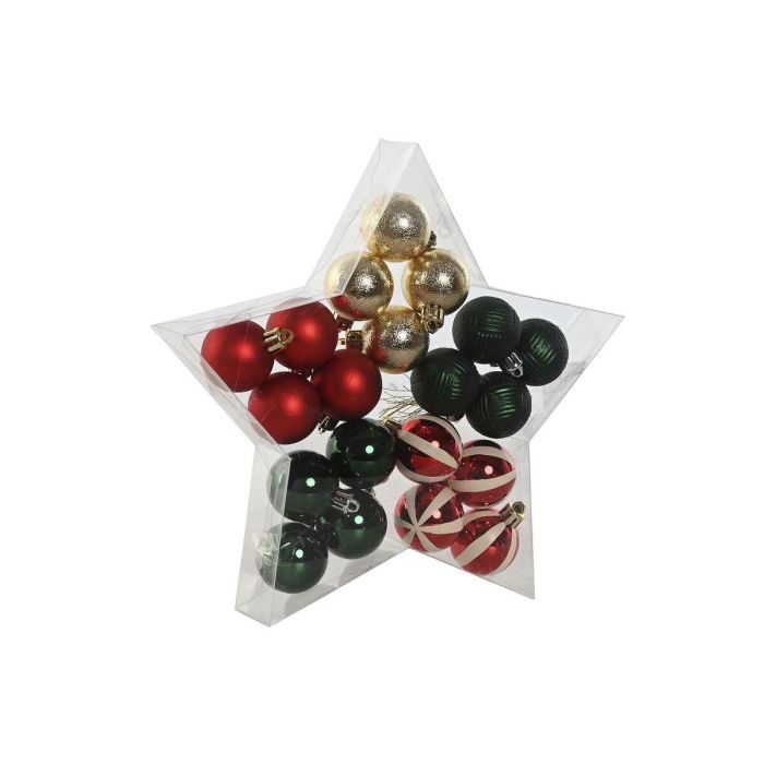 Bola Decoracion Navidad Tradicional DKD Home Decor Verde Rojo 4 x 26 x 27 cm Set de 20 1 Bola Decoracion Navidad Tradicional DKD Home Decor Verde Rojo 4 x 26 x 27 cm Set de 20 1