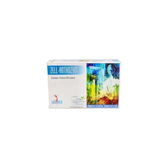 Lusodiet Zell-Anthozym 30X10Ml. Complemento alimenticio con extractos líquidos de cereales, legumbres, tubérculos, clorofila y ozono.