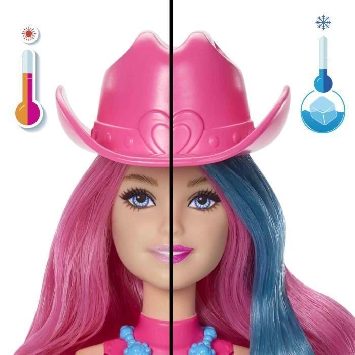 Barbie Muñeca Color Reveal País de Revelación de Color con 6 Sorpresas y Efecto Cambio de Color + Accesorios para Niños 3+ años 3