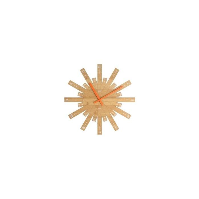 Alessi MDL05 Reloj de Pared en Madera de Bambú con Números Romanos - Diseño de Michele De Lucchi Alessi MDL05 Reloj de Pared en Madera de Bambú con Números Romanos - Diseño de Michele De Lucchi