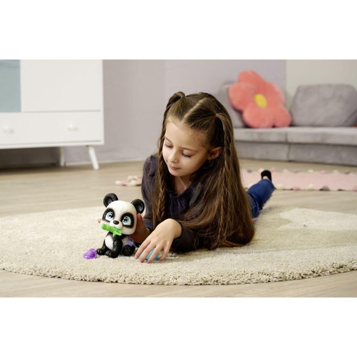 Smoby - Pamper Petz - Panda en adopción - 4 accesorios - Articulado - Madera y pipí - Certificado de adopción - A partir de 3 años 2