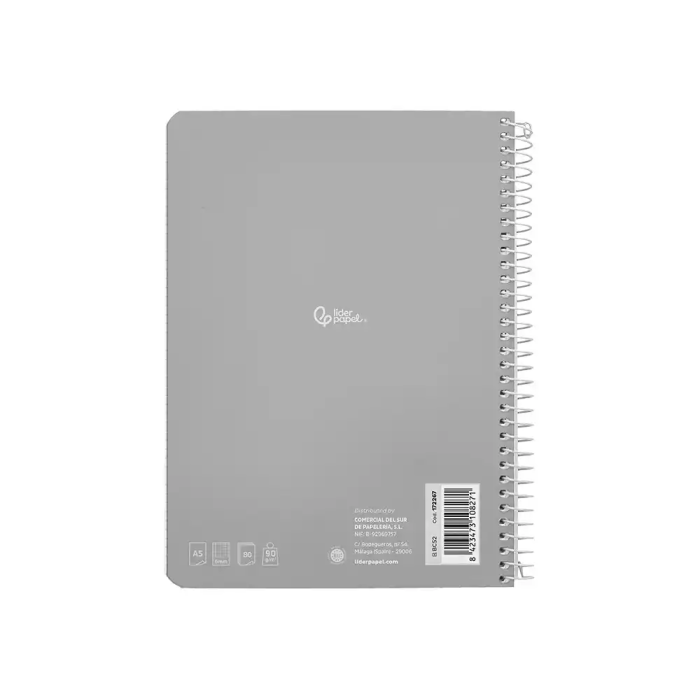 Liderpapel Cuaderno Espiral A5 Witty Tapa Dura 80 Hojas 90gr Cuadro 6mm Con Margen Colores Surtidos 3 Liderpapel Cuaderno Espiral A5 Witty Tapa Dura 80 Hojas 90gr Cuadro 6mm Con Margen Colores Surtidos 3