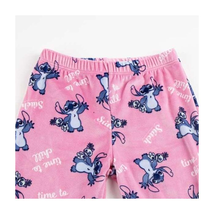 Cerdá Pijama Largo Velour con Aplicaciones de Stitch para Niños 12 Años 3