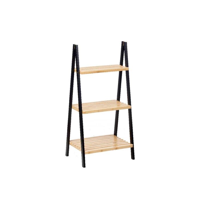 Estantería Escalera 3 Estantes Bambú Negro Berilo 40x81x30 cm 1 Estantería Escalera 3 Estantes Bambú Negro Berilo 40x81x30 cm 1