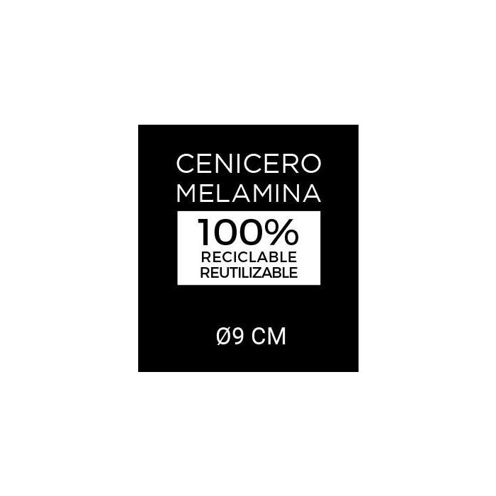 Cenicero Melamina Hostelería 9 cm Black - Inde (18 Unidades) 3 Cenicero Melamina Hostelería 9 cm Black - Inde (18 Unidades) 3