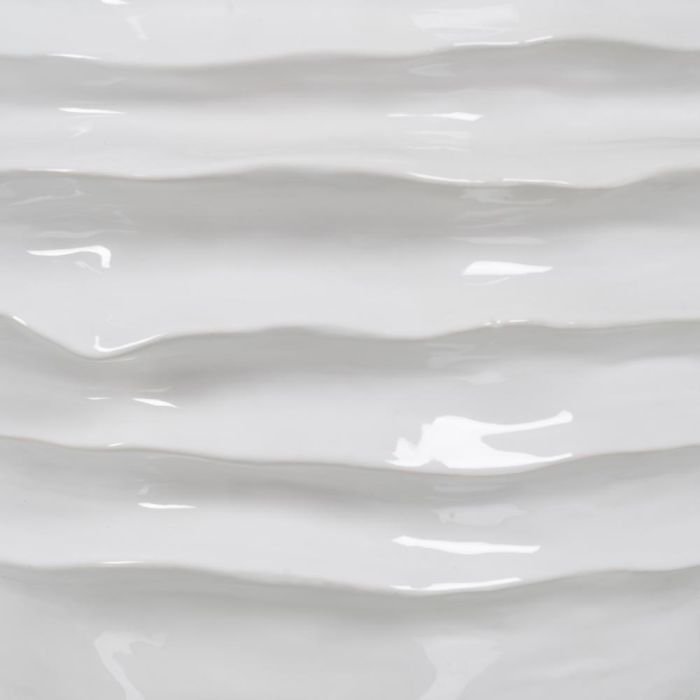 Jarrón Blanco Cerámica Decoración 44,50 X 44 X 46,50 cm