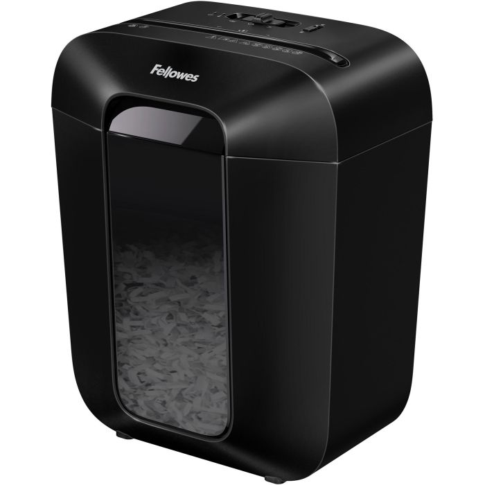 Fellowes LX45 Destructora de Papel Corte Cruzado 8 Hojas 4x37mm P-4 17L para Documentos y Tarjetas Crédito Negro