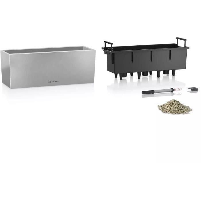 Macetero LECHUZA Balconera Steel 50, gris perla satinado 3 Macetero LECHUZA Balconera Steel 50, gris perla satinado 3