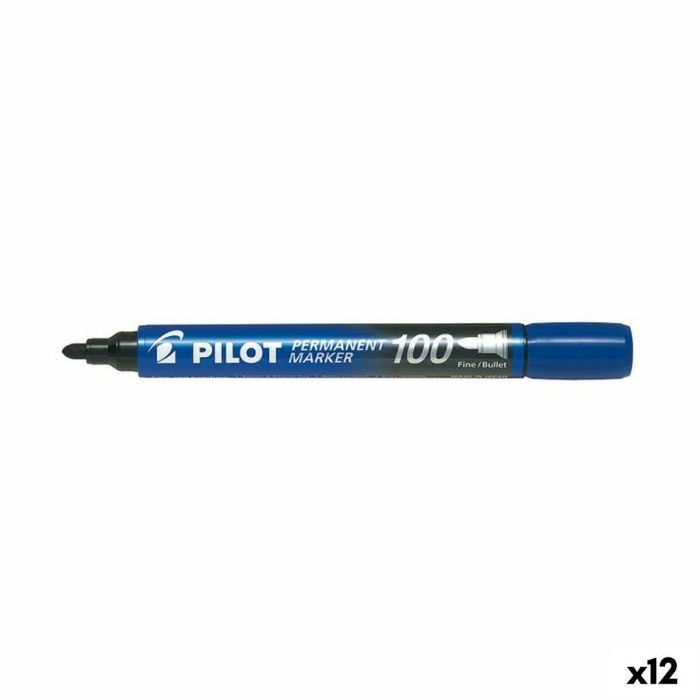 Rotulador permanente Pilot SCA-100 Azul (12 Unidades) Rotulador permanente Pilot SCA-100 Azul (12 Unidades)