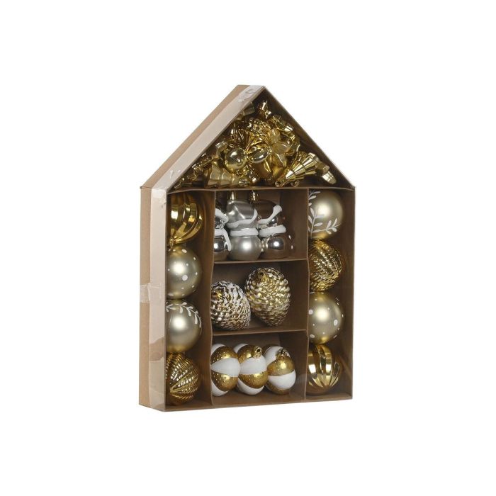 Bola Decoracion Navidad Moderna DKD Home Decor Dorado 6 x 35 x 24 cm Set de 37