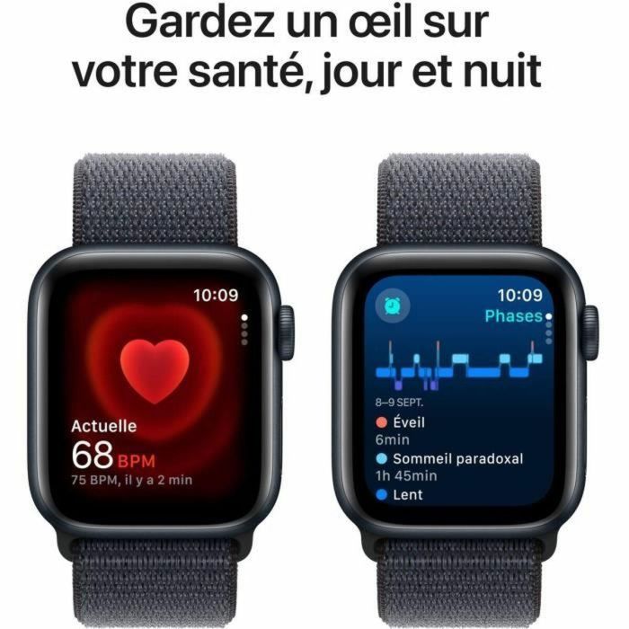 Apple Watch SE GPS - 40 mm - Caja de aluminio medianoche - Correa deportiva en color tinta 1