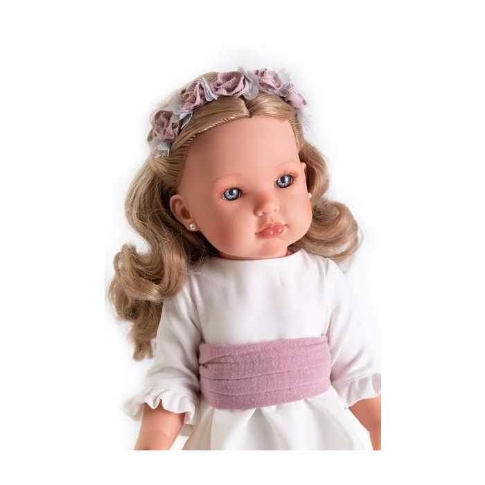 Muñeca comunión bella rubia, con diadema y pendientes 45 cm 2 Muñeca comunión bella rubia, con diadema y pendientes 45 cm 2