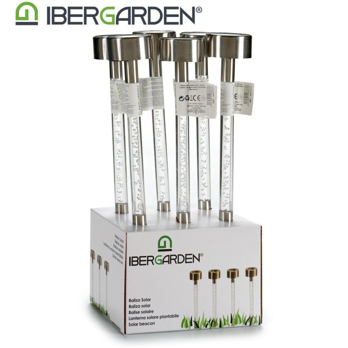 Baliza Solar Ibergarden, Acero Inoxidable y Plástico, 5.5x34.7x5.5 cm, Panel Solar 2V (24 Unidades) 2 Baliza Solar Ibergarden, Acero Inoxidable y Plástico, 5.5x34.7x5.5 cm, Panel Solar 2V (24 Unidades) 2