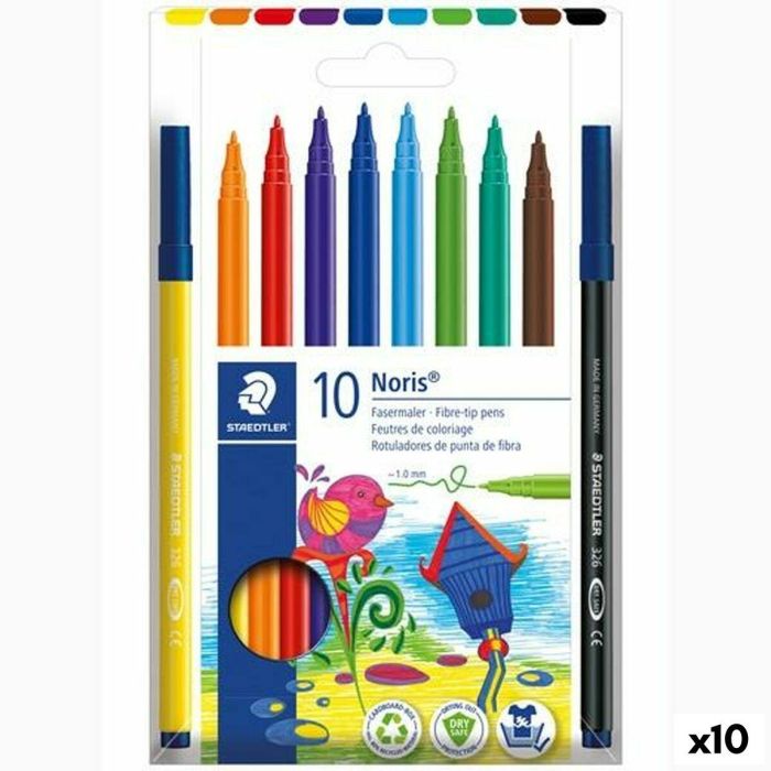 Set de Rotuladores Staedtler Noris 326 Multicolor (10 Unidades) Set de Rotuladores Staedtler Noris 326 Multicolor (10 Unidades)