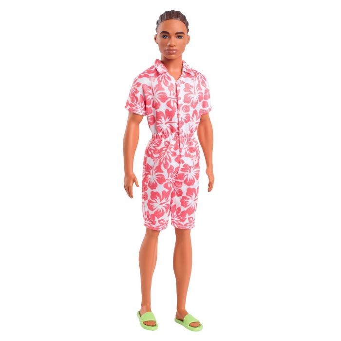 Barbie Muñeco Ken Fashionista Mono Hawaiano HYT99