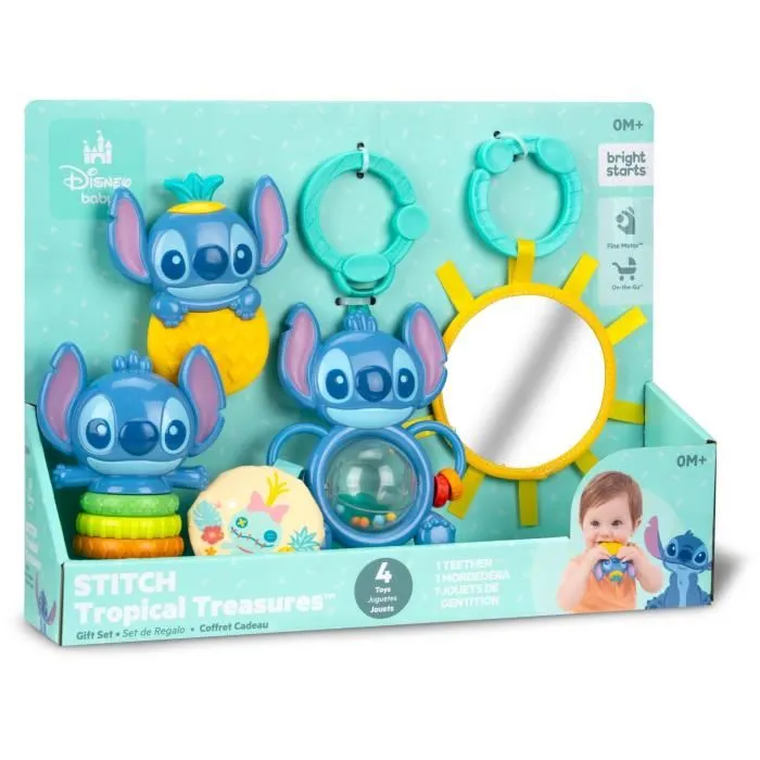 Bright Starts BRI0074451174733 Disney Baby Stitch Set de Regalo de Nacimiento con 4 Juguetes para Recién Nacidos, Sonajero, Mordedor y Juguetes Multisensoriales 0 Bright Starts BRI0074451174733 Disney Baby Stitch Set de Regalo de Nacimiento con 4 Juguetes para Recién Nacidos, Sonajero, Mordedor y Juguetes Multisensoriales 0