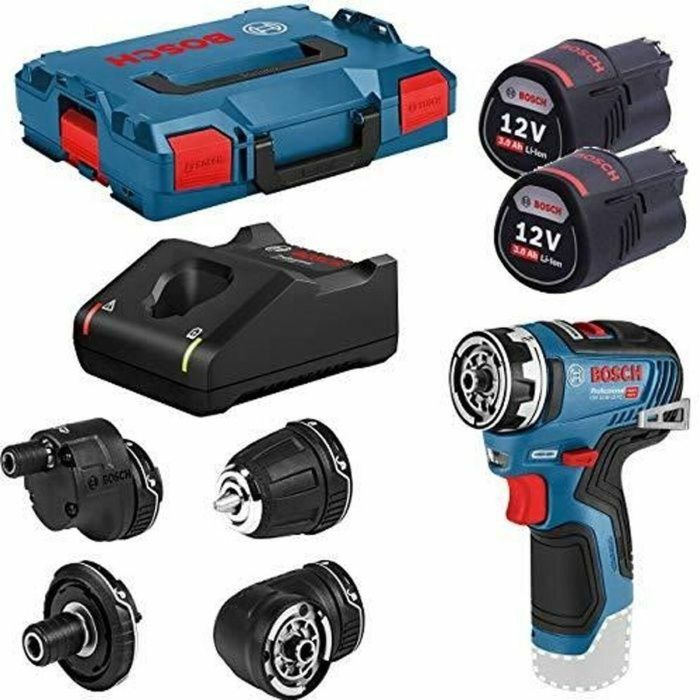 Bosch Professional Taladro atornillador GSR 12V-35 FC + 2 baterías 3.0Ah + L-Boxx - 06019H3000 3