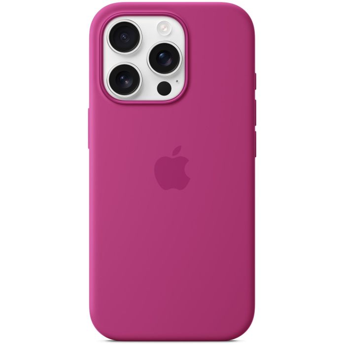 Apple Funda de silicona con MagSafe para iPhone 16 Pro - Fucsia 2 Apple Funda de silicona con MagSafe para iPhone 16 Pro - Fucsia 2