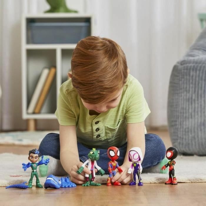 Caja Héroes Dinosaurio y Lagarto, 5 figuras, juguete superhéroe preescolar, a partir de 3 años, Spidey y sus amigos 3 Caja Héroes Dinosaurio y Lagarto, 5 figuras, juguete superhéroe preescolar, a partir de 3 años, Spidey y sus amigos 3