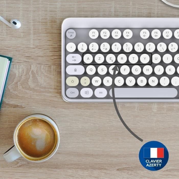 Teclado y Ratón Mobility Lab Modelo ergonómico Gris AZERTY 1