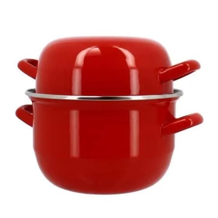 Olla para mejillones - MENASTYL - 3645562 - Acero esmaltado - Negro - 18 cm - 2,7 litros - Apto para todo tipo de fuegos, incluida inducción Olla para mejillones - MENASTYL - 3645562 - Acero esmaltado - Negro - 18 cm - 2,7 litros - Apto para todo tipo de fuegos, incluida inducción