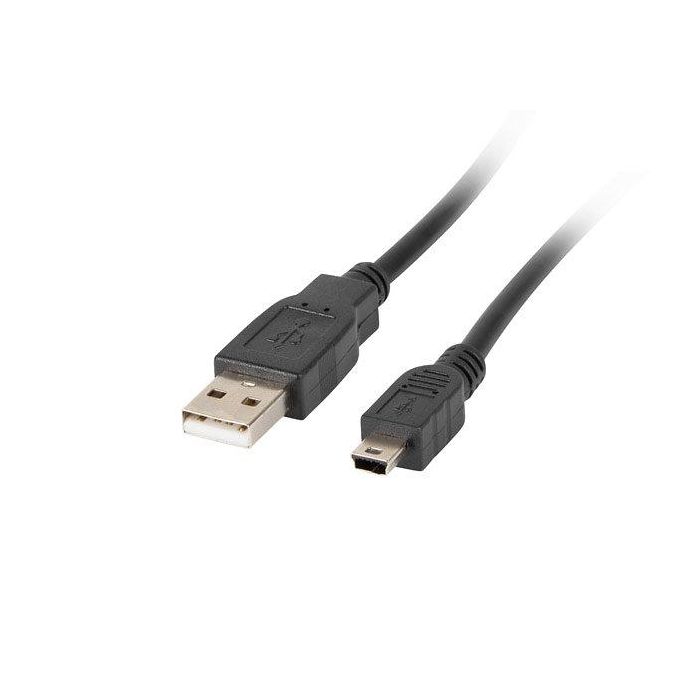 Lanberg Cable USB 2.0 Mini-B Macho, 1.8m, 480 Mb/s, Negro