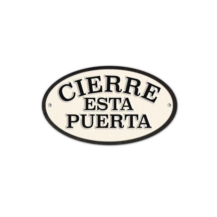 Placa Magnet & Steel Cierre esta Puerta 16,3 x 9,5 cm 0 Placa Magnet & Steel Cierre esta Puerta 16,3 x 9,5 cm 0