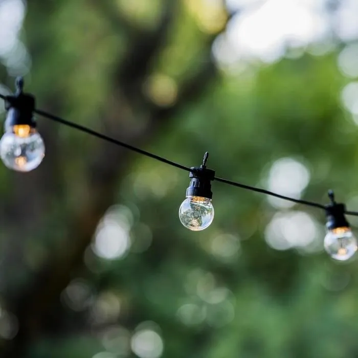 Lumisky LUMIJARDIN Guirnalda Solar 10 Bombillas LED Blanco Cálido para Exterior 6m 8 Modos Iluminación 2