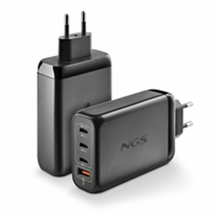 NGS BUD140W Cargador de Pared Ultrarrápido 140W GaN con 4 Puertos (3x USB-C PD3.1, 1x USB-A QC3.0) para Portátiles, Smartphones, Tablets 11