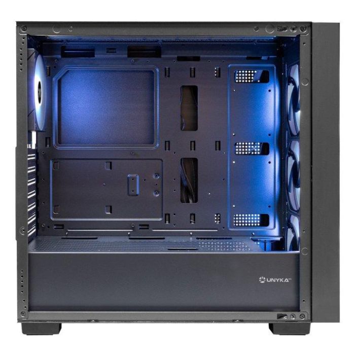 Unykach Caja Gaming Revelat Mesh Black ARGB Midi Tower con 4 Ventiladores y Vidrio Templado para PC 2 Unykach Caja Gaming Revelat Mesh Black ARGB Midi Tower con 4 Ventiladores y Vidrio Templado para PC 2