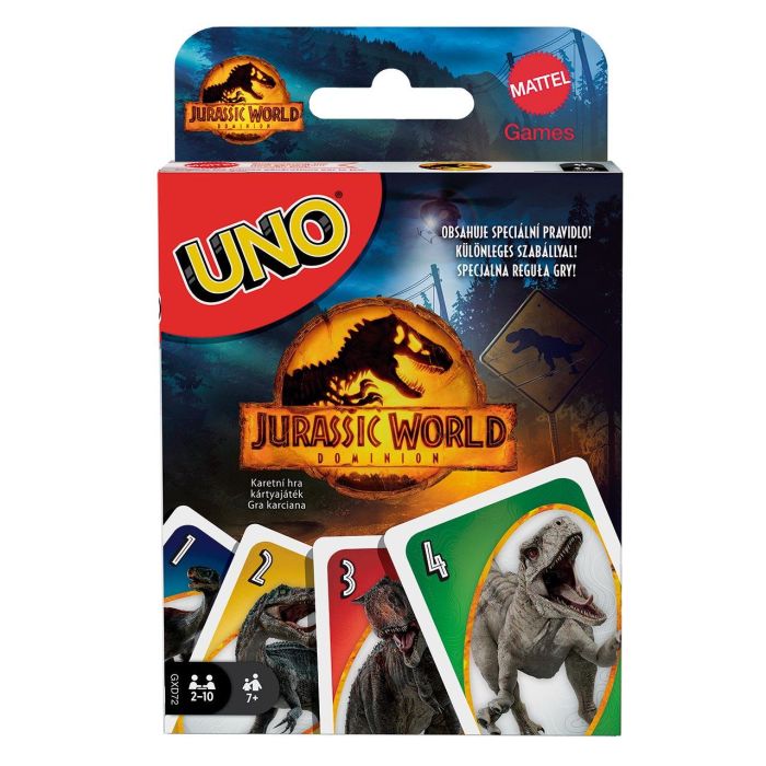 Juego Uno Jurassic World 3 Gxd72 Mattel Games 1