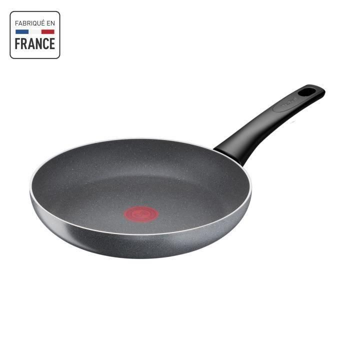 TEFAL Sartén Hard Stone 28 cm, No Inducción, Mineralia + revestimiento antiadherente, Sin PFOA, Made in France D4560632