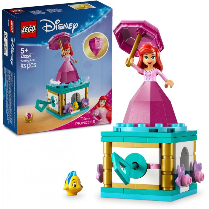 LEGO 43259 Disney Princess Ariel Bailarina - Set de Construcción La Sirenita con Vestido Diamante y Base Giratoria para Niños +5 Años 14