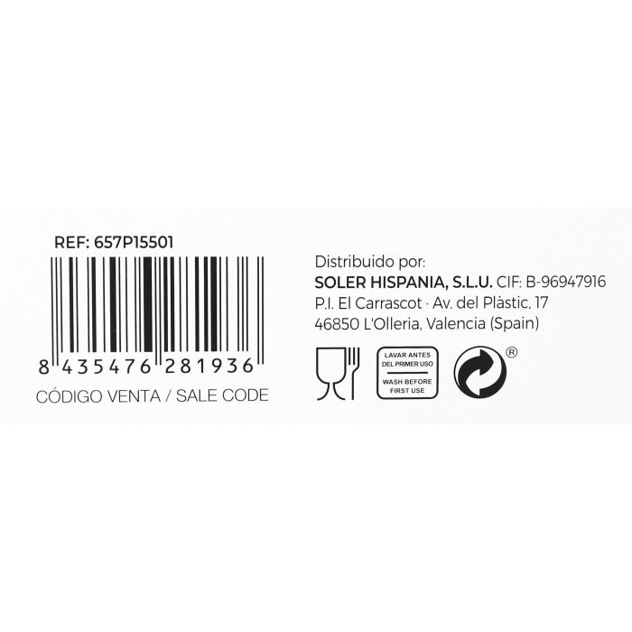 Inde Set 6 Copas de Vino Oberglas Passion 55 cl 10