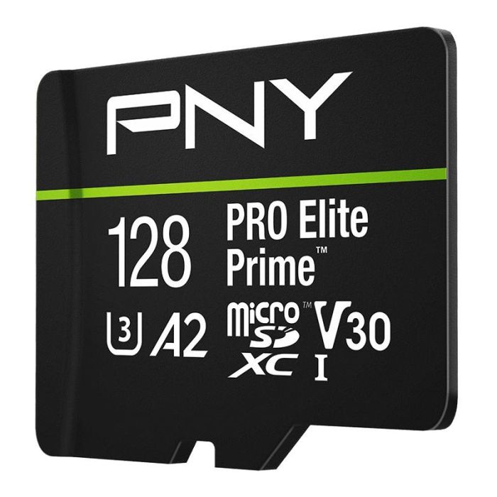 PNY PRO Elite Prime 128 GB MicroSDXC UHS-I Clase 10 U3 V30 A2, Lectura 200 MB/s, Escritura 150 MB/s 1