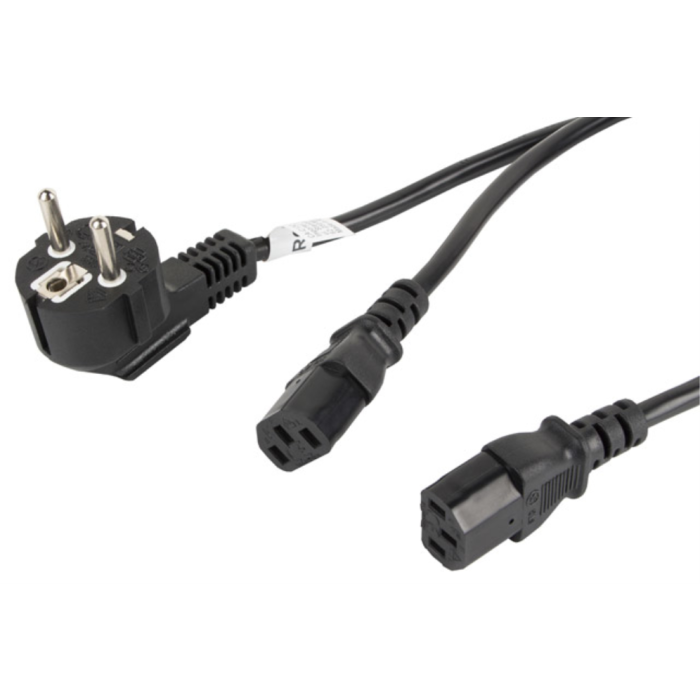 Lanberg CA-C13C-13CC-0018-BK cable de transmisión Negro 2 m C13 acoplador CEE7/7 Lanberg CA-C13C-13CC-0018-BK cable de transmisión Negro 2 m C13 acoplador CEE7/7