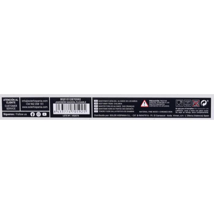 Jamonero Plegable de Madera Quttin (4 Unidades) 10 Jamonero Plegable de Madera Quttin (4 Unidades) 10