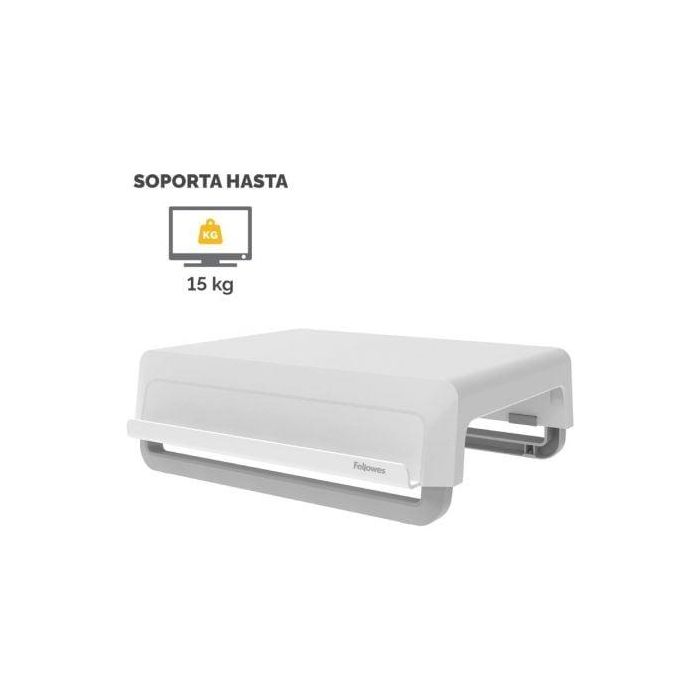 Fellowes Soporte Elevador Para Monitor Breyta - 3 Ajustes de Altura, Diseño Ergonómico, Blanco 1 Fellowes Soporte Elevador Para Monitor Breyta - 3 Ajustes de Altura, Diseño Ergonómico, Blanco 1