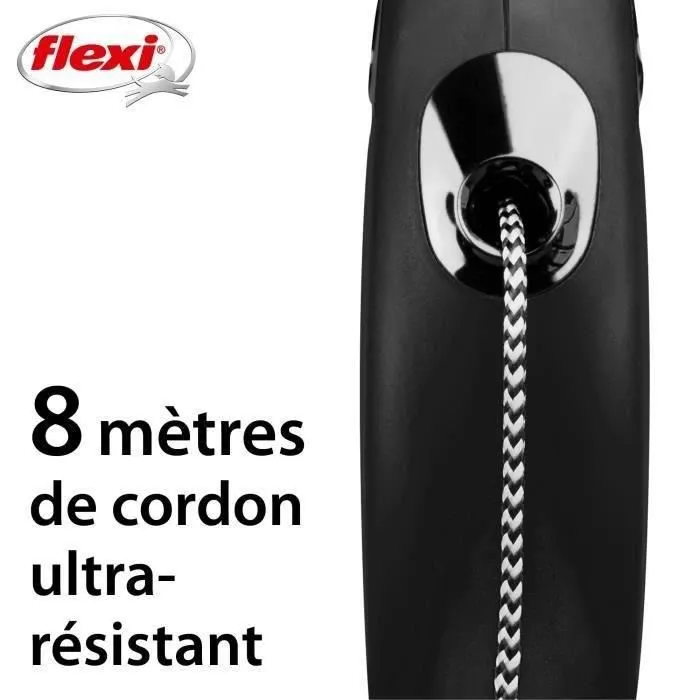 Flexi Correa New Classic M Cordón 8M Negro para Perros 4