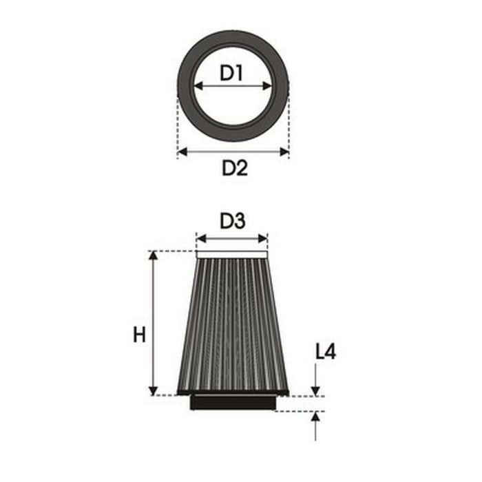 Green Filters K1.80 Filtro Universal INOX - Boca 80mm, Ancho 110mm, Ancho 2 75mm, Largo 130mm 1