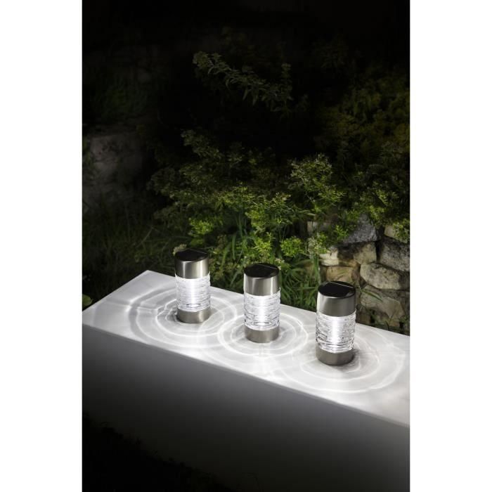 Galix Baliza de Acero Inoxidable con Energía Solar 0.13W, 1 LED Blanco, 10 Lúmenes, 8h Autonomía, para Suelo o Superficie 1 Galix Baliza de Acero Inoxidable con Energía Solar 0.13W, 1 LED Blanco, 10 Lúmenes, 8h Autonomía, para Suelo o Superficie 1