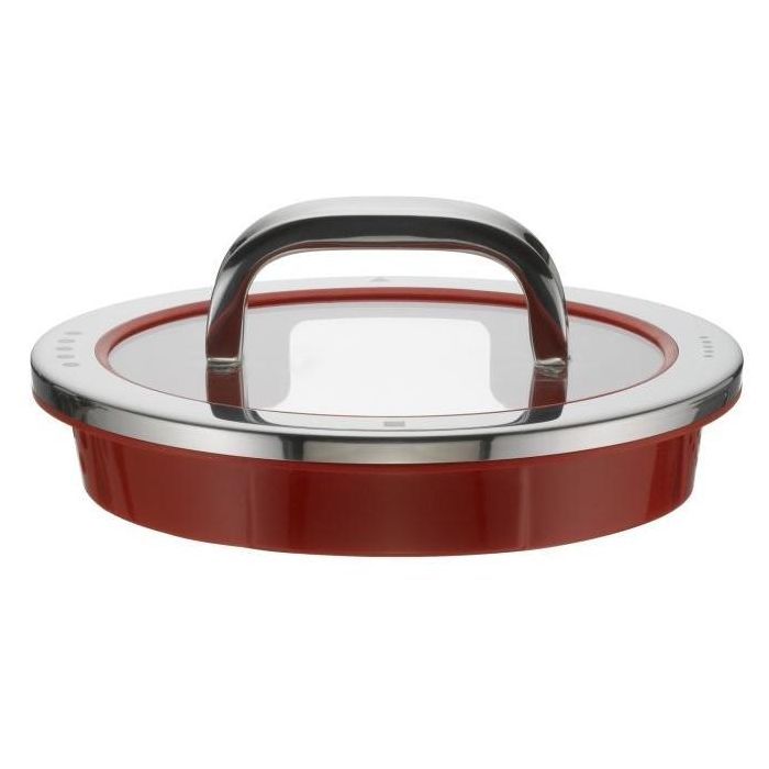WMF 8900541245 Tapa de Cristal Function4 para Cacerola, Roja y Acero Inoxidable, 16 cm de Diámetro 3