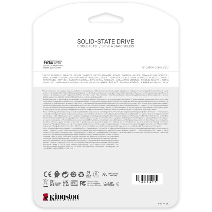 Kingston KC3000 M.2 1024 GB PCIe 4.0 NVMe SSD - 7000 MB/s Lectura, 6000 MB/s Escritura, 3D TLC, SKC3000S/1024G 4