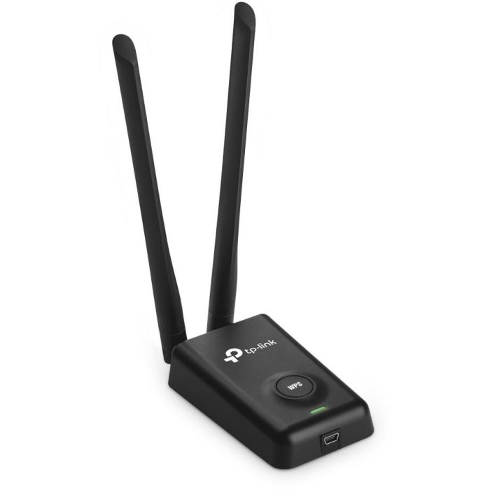 TP-Link TL-WN8200ND Adaptador WiFi USB 300Mbps Alta Potencia, Largo Alcance con Doble Antena 5dBi y Cable Extensión