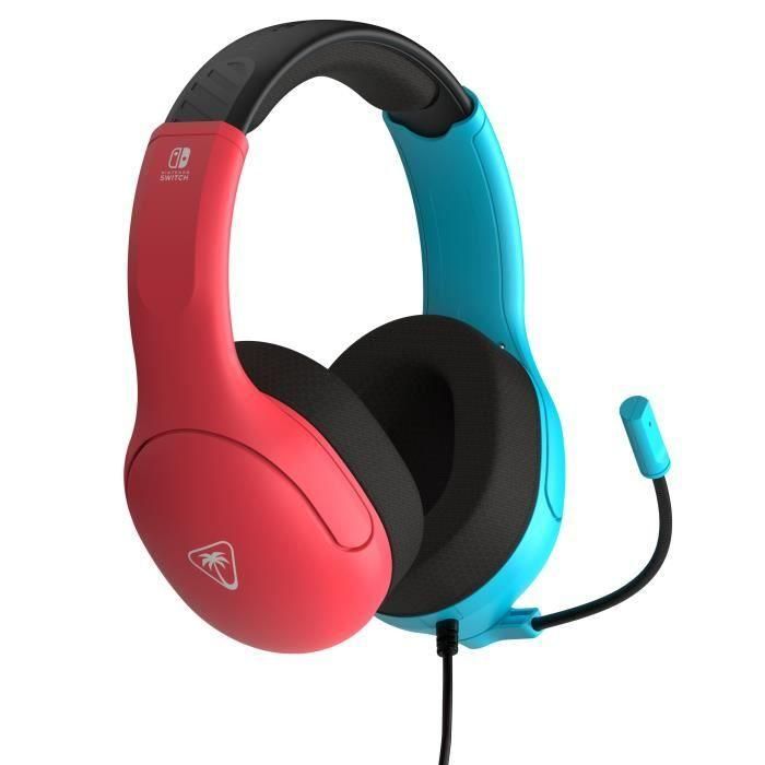 Turtle Beach TBS-8002-25 Auriculares con cable para juegos Airlite Fit con licencia oficial Nintendo Switch, azul neón y rojo 2