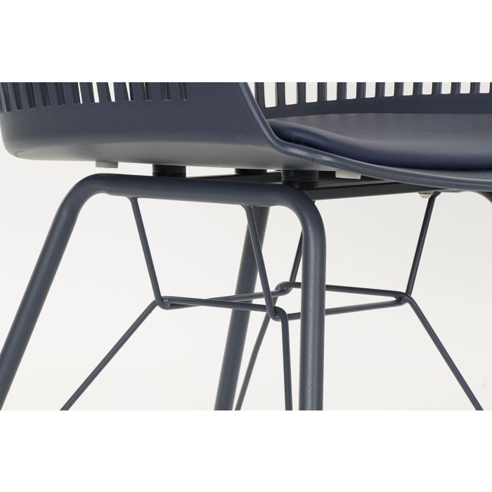 DKD Home Decor Silla Azul Marino Estilo Scandi 53 x 81 x 56 cm (2 Unidades) 3