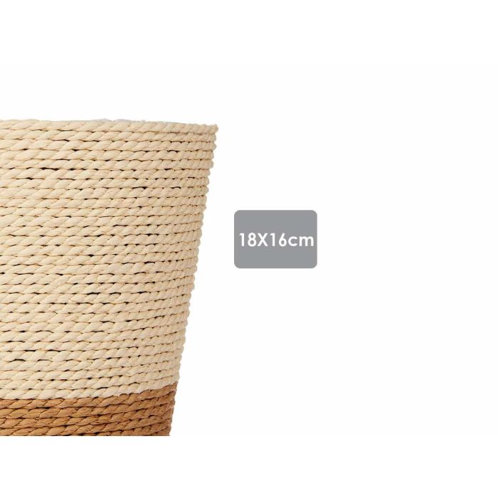 Ibergarden Macetero de Cuerda y Plástico, Color Marrón Natural, 18x16 cm (24 Unidades) 2 Ibergarden Macetero de Cuerda y Plástico, Color Marrón Natural, 18x16 cm (24 Unidades) 2