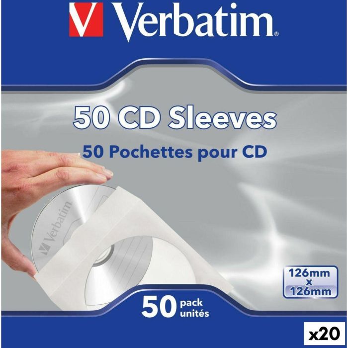 Funda Protectora Verbatim 12,6 x 12,6 cm 50 Piezas (20 Unidades)