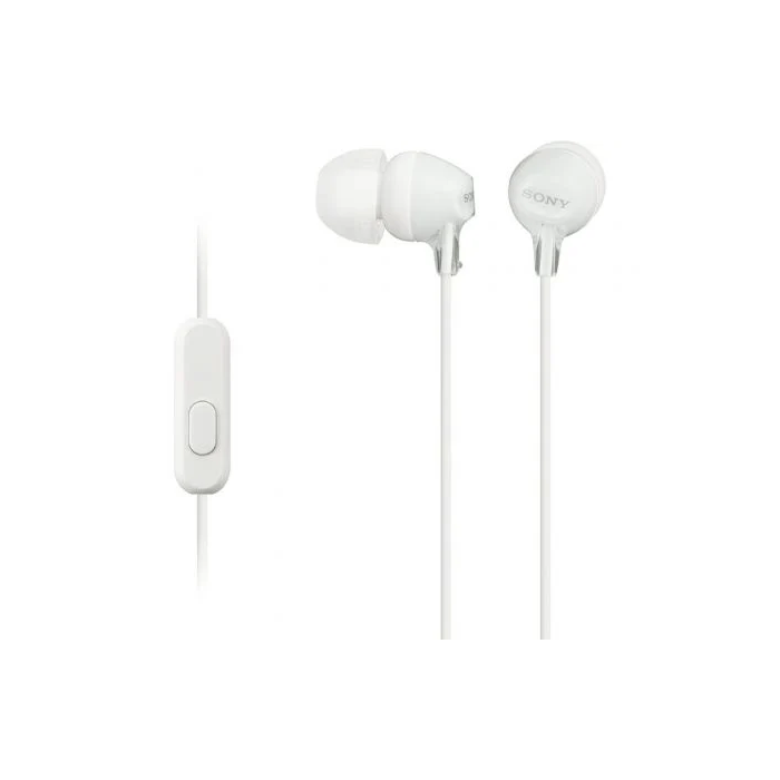 Sony MDR-EX15AP Auriculares Intrauditivos con Micrófono, Jack 3.5 mm, Blancos