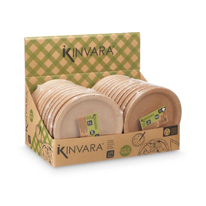 Set 24 Platos Kraft 18 Cm Kinvara (48 Unidades) 2 Set 24 Platos Kraft 18 Cm Kinvara (48 Unidades) 2